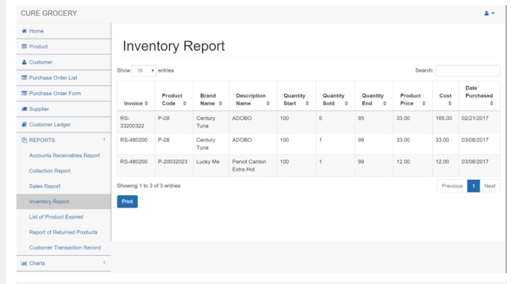 Sales and Inventory System for Grocery Store