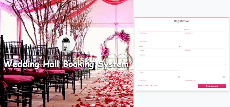 Wedding Hall Booking System in PHP/OOP Free Source Code
