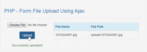 Form File Upload Using Ajax Using PHP