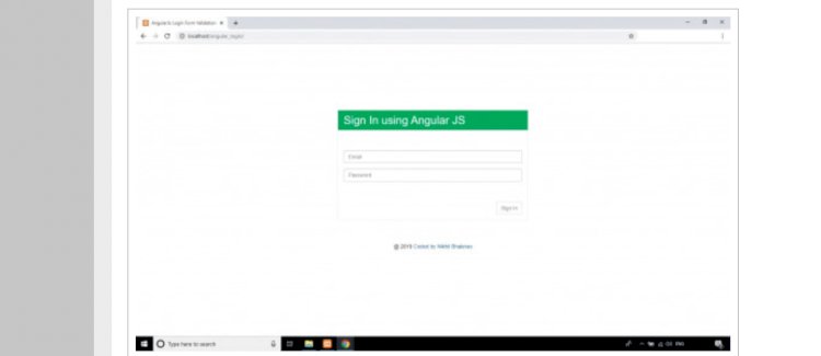 Login Form Using Angular JS With source codes.