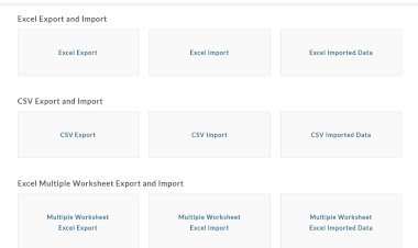 Export and Import  system Using Laravel Framework