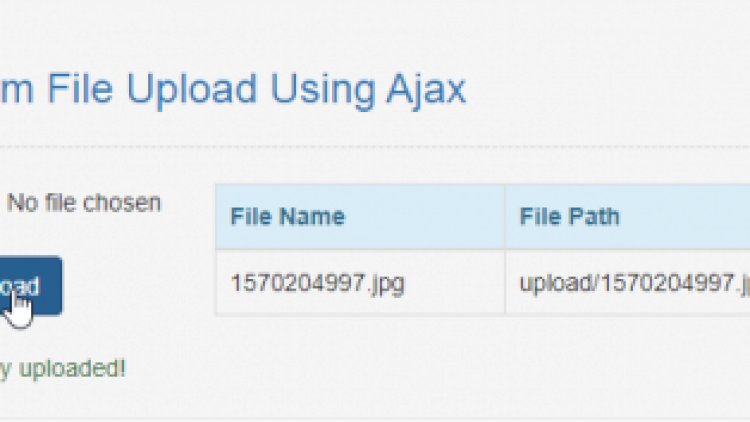 Form File Upload Using Ajax Using PHP