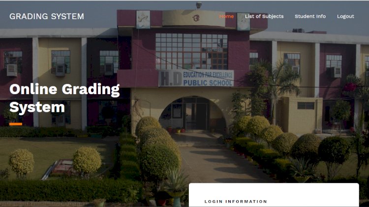 Online Grading Management System with Free Source Codes.
