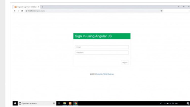 Login Form Using Angular JS With source codes.