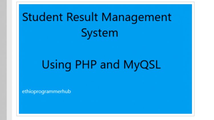 Student Result Management System