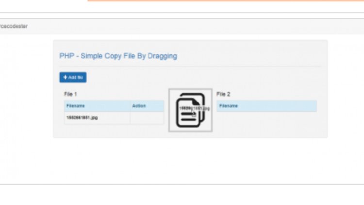 Simple Copy File By Dragging- PHP