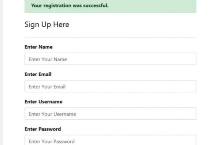 Create Signup and Login in One Page