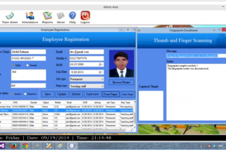 Bio-metric (Finger Print) Based Attendance system