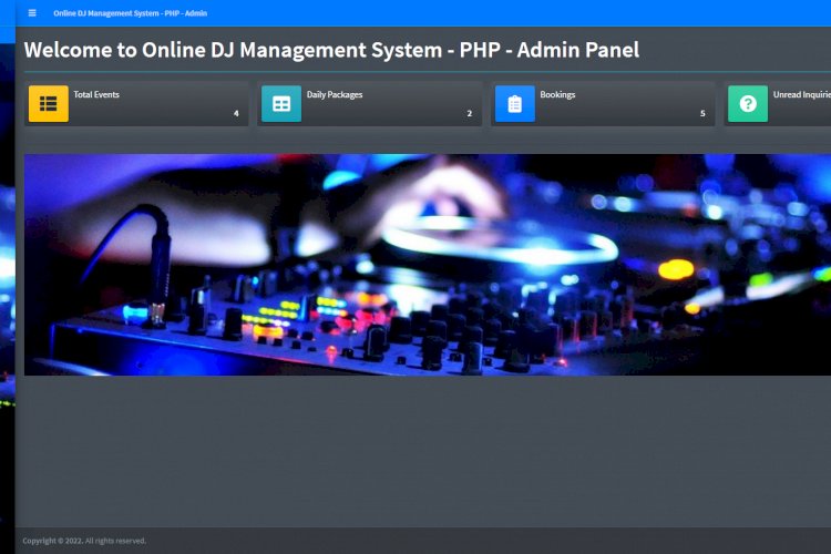 Online DJ Management System in PHP/OOP Free Source Code